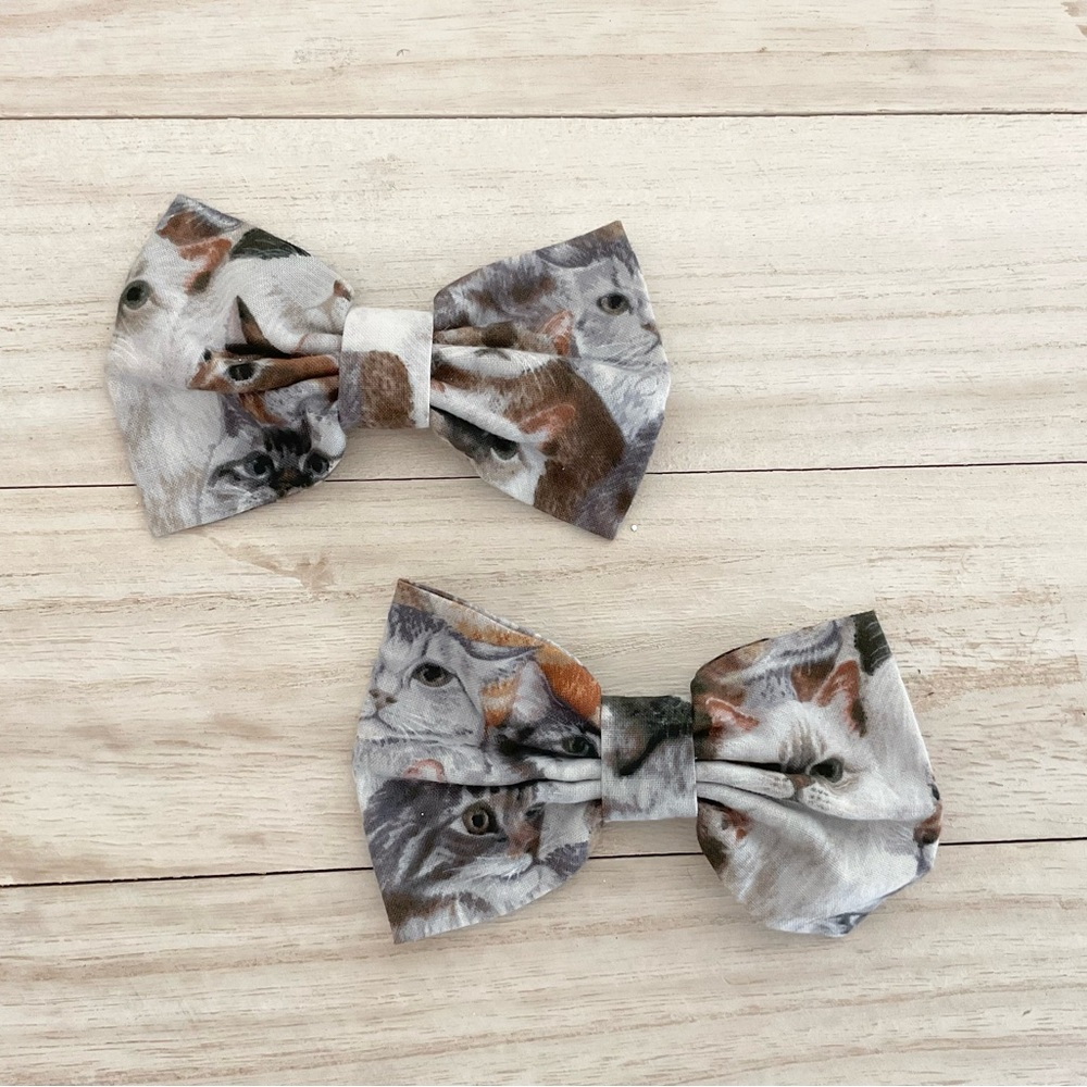 Girls Cat Hair Bow Set Of 2
